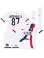 Paris Saint-Germain Joao Neves #87 Replika Borta Kläder Barn 2024-25 Kortärmad (+ byxor)